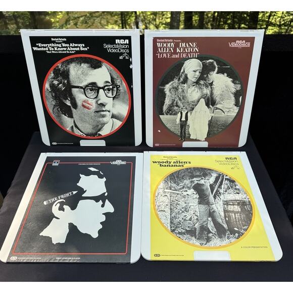 Rare Lot of 4 CED Video Disc Movies Woody Allen Collection The Front Bananas ….